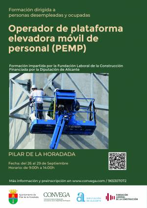 OPERADOR/A DE PLATAFORMA ELEVADORA MÓVIL DE PERSONAL- Pilar de la Horadada